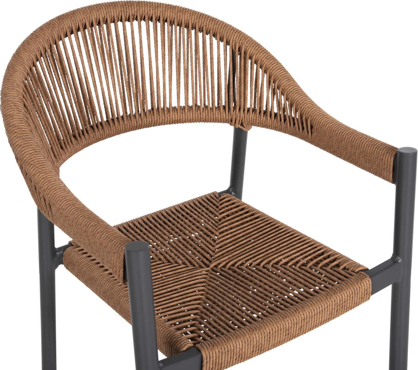 Aluminijasti barski stol GREGG FH5788.12 antracit-sand bež sintetični ratan 55x57x106Hcm