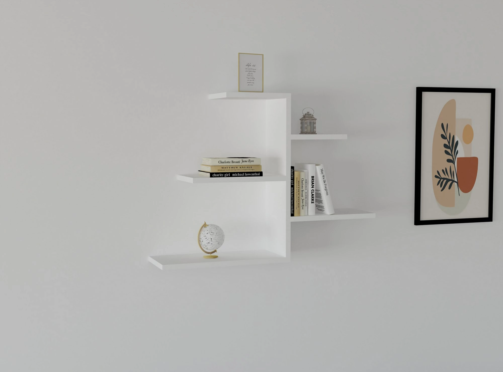 Stenski regal Gami Hanah Home, bel