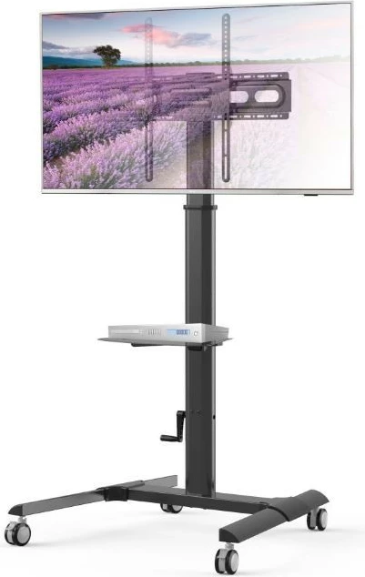 Mobilno stojalo za TV Techly 364484, za LCD/LED 32–70 inč, s policami, črno