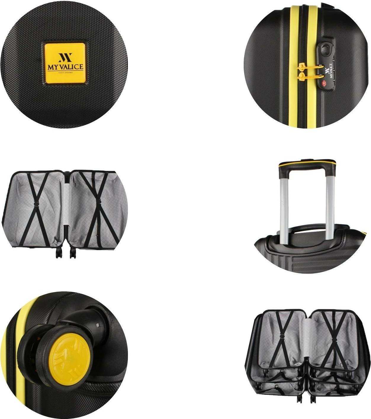 Set kovčkov (2 kosa), črn, Zoozie Bags, 8388