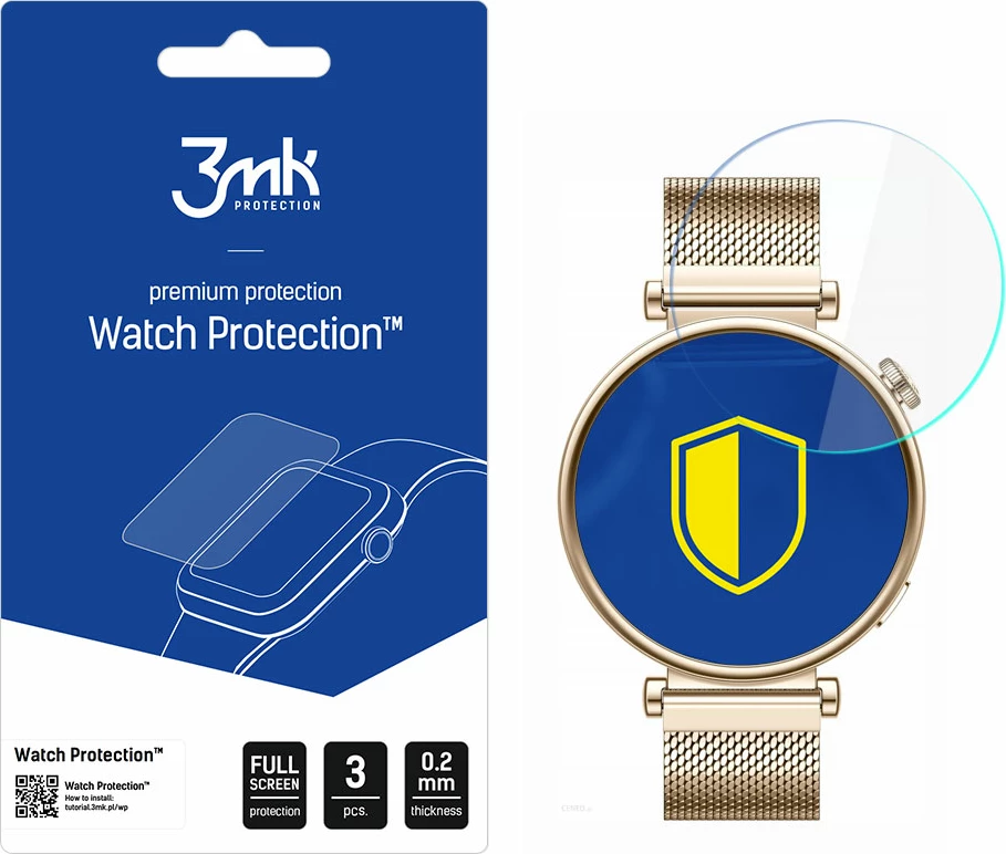 Zaščita zaslona za pametno uro 3mk Protection FlexibleGlass Lite, za Huawei Watch GT 4 41 mm, 3 kosi