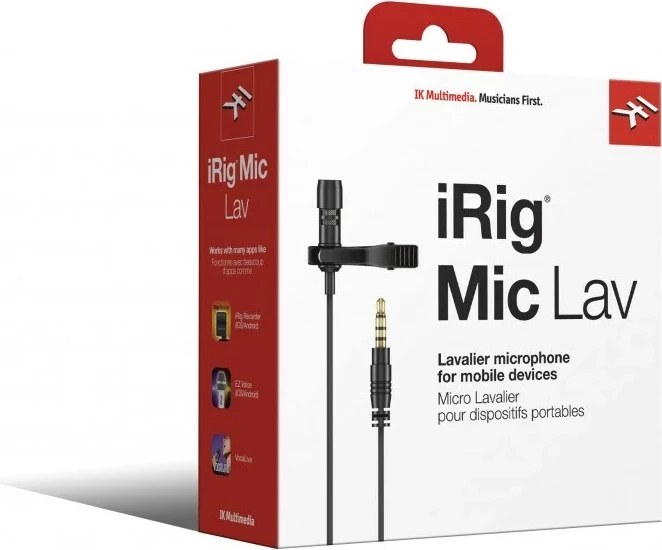 Klapni mikrofon iRig Mic Lav, črn