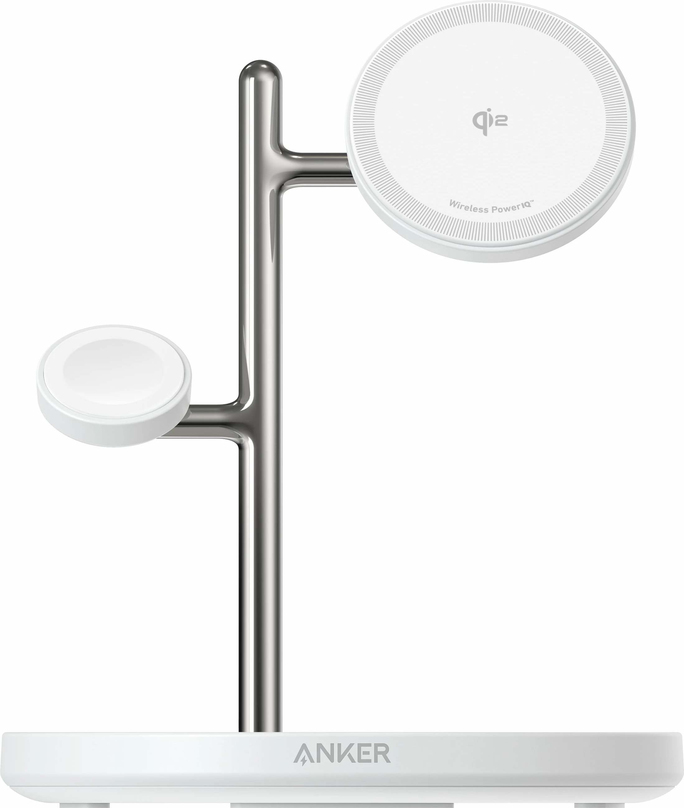 Polnilna postaja za iPhone in Apple naprave Anker MagGo, USB, brezžično polnjenje, bela