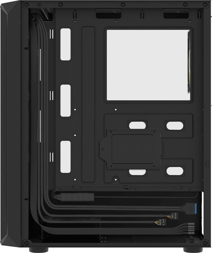 Konzola FURY Shobo SH4F RGB Midi Tower, črn
