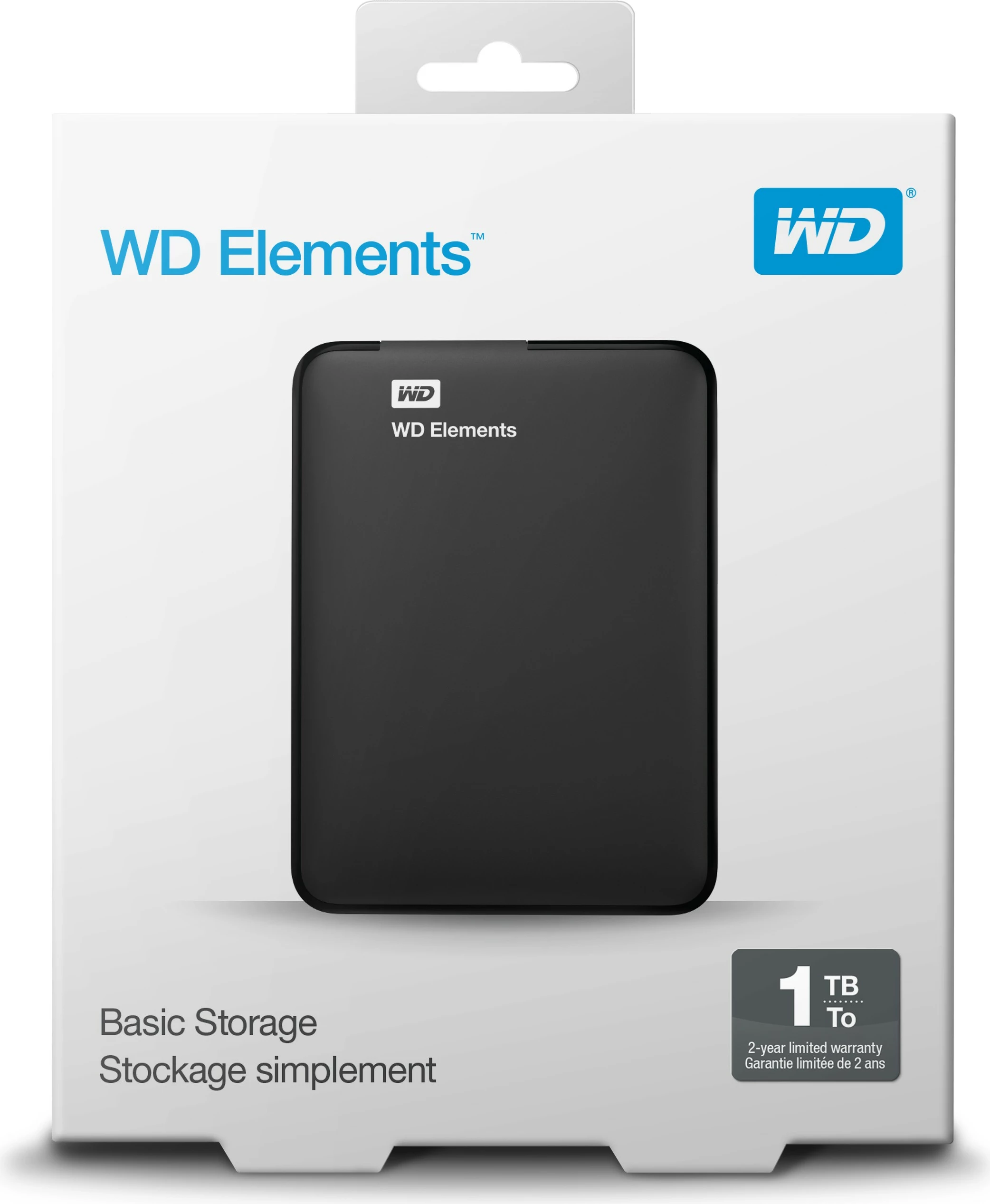 Zunanji trdi disk WD Elements, 1 TB, 2,5", USB 3.2 Gen 1, črn
