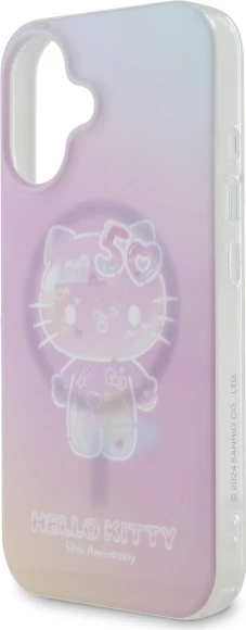 Ovitek Hello Kitty za iPhone 16, MagSafe, roza, 50. obletnica