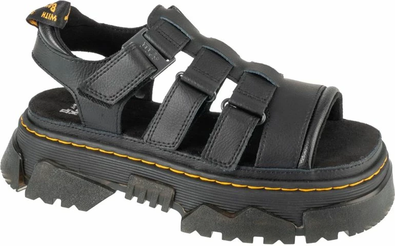 Sandali z visokim podplatom Dr. Martens, črni
