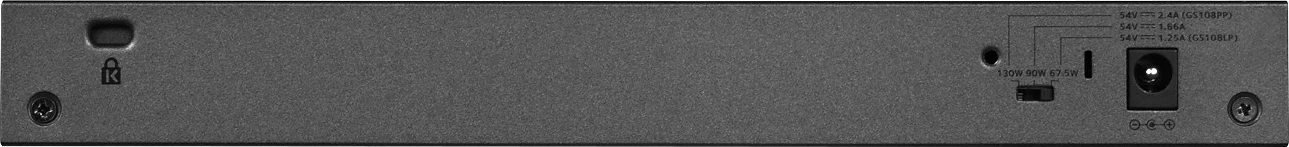 Gigabit Ethernet preklopnik NETGEAR GS108LP, PoE, 1U
