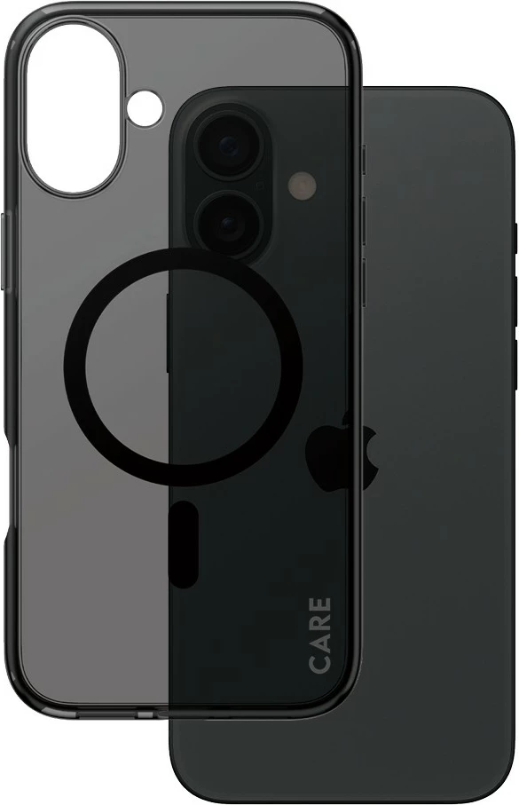 Zaščitni ovitek PanzerGlass CARE Case Flagship Smokey MagSAFE za iPhone 16 Plus, črn