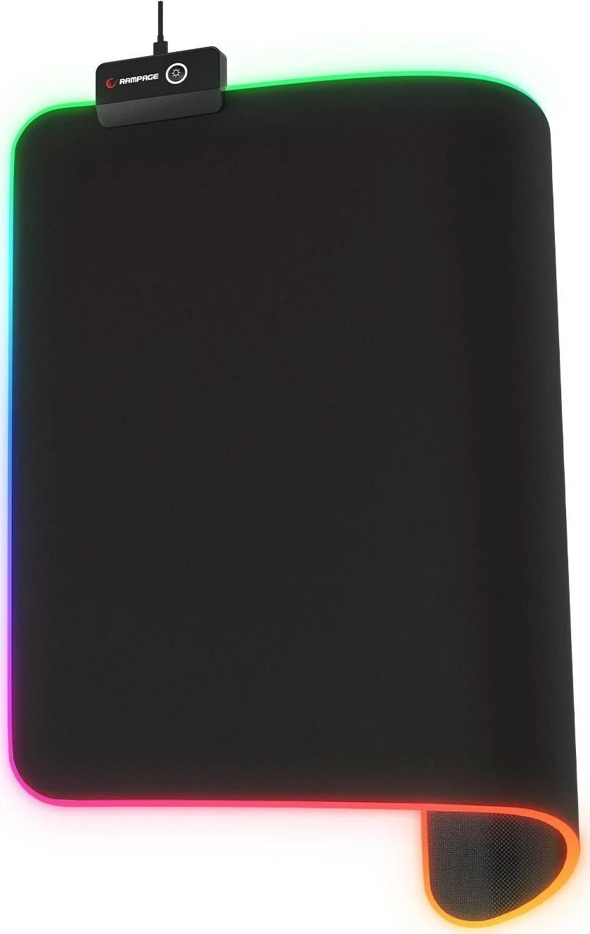 Mauspad RGB Rampage MP-23, črn