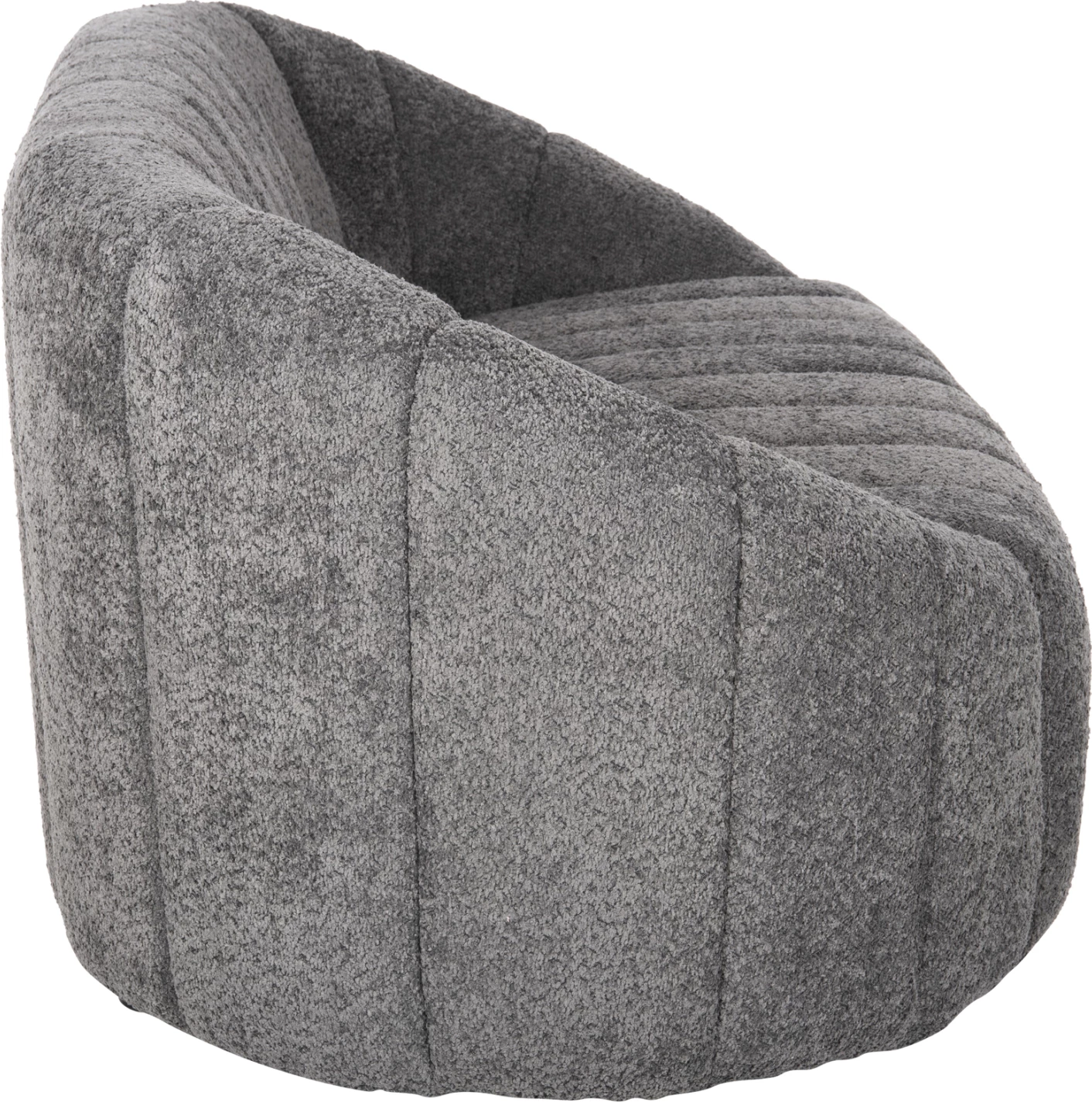 Dvosed kavč MOBY FH9595.01 iz sive boucle tkanine 145x82x67H cm