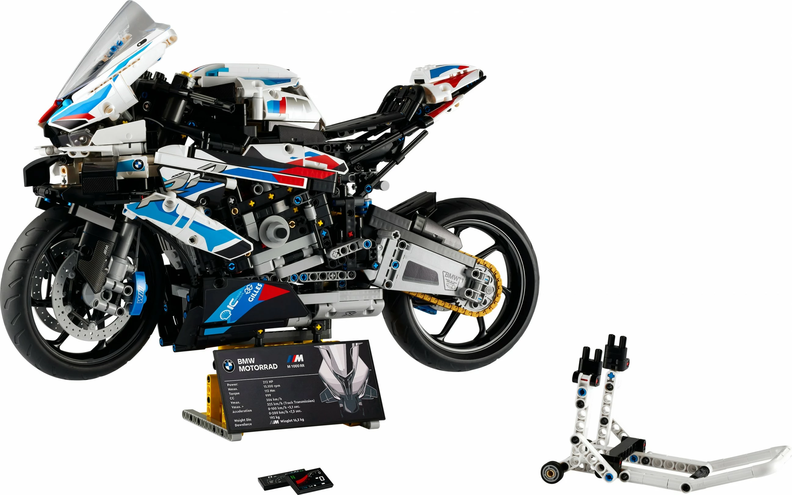 Model motorja v merilu 1:5 LEGO Technic BMW M 1000 RR, 1921 delov, večbarven