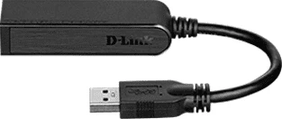 Ethernet adapter D-Link DUB-1312, USB-A na RJ-45, črn