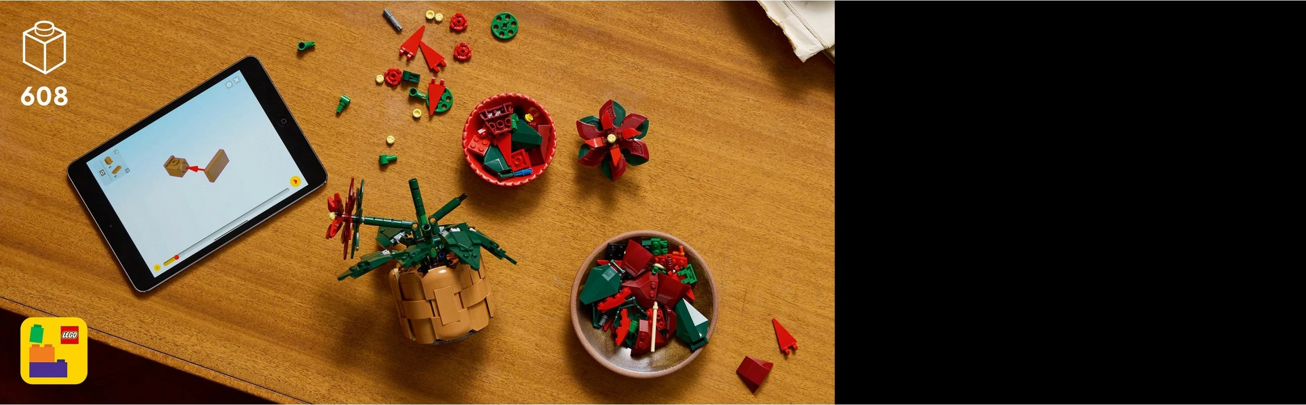 Božična zvezda, 608 kosov, večbarvna, LEGO Icons 10370