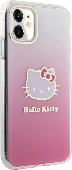Ovitek Hello Kitty IML Gradient Electrop Kitty Head za iPhone 11/XR, roza