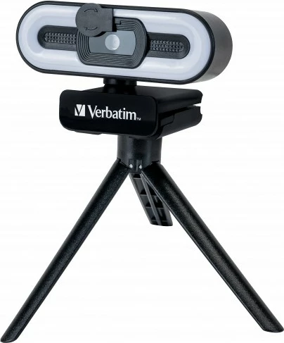 Webkamera z integrirano lučjo Verbatim AWC-02 Full HD 1080p, z mikrofonom, USB, črna