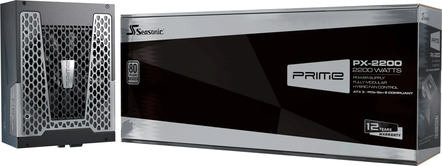 Napajalnik Seasonic Prime PX PRIME-PX-2200-ATX30, 2200 W, 80 PLUS Platinum, črn