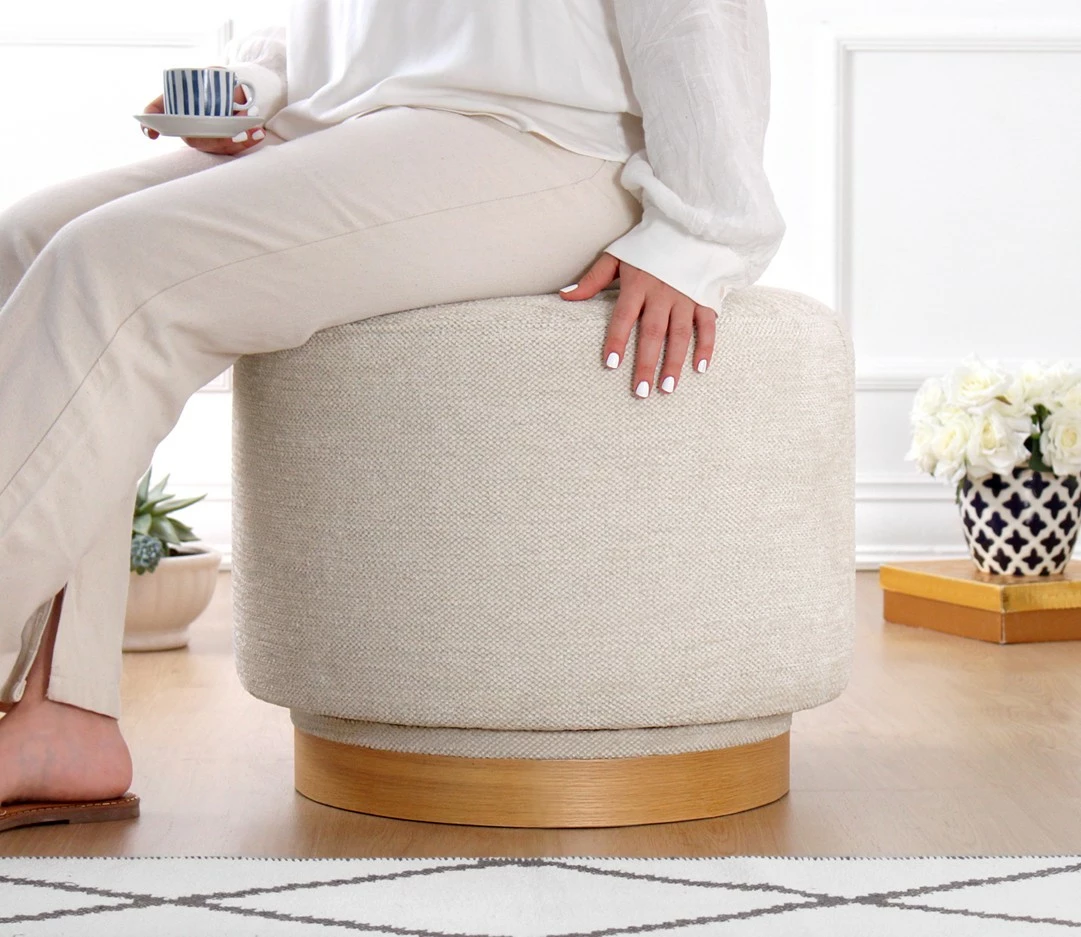 Vrtljivi tabure Atelier del Sofa Turneed, krem