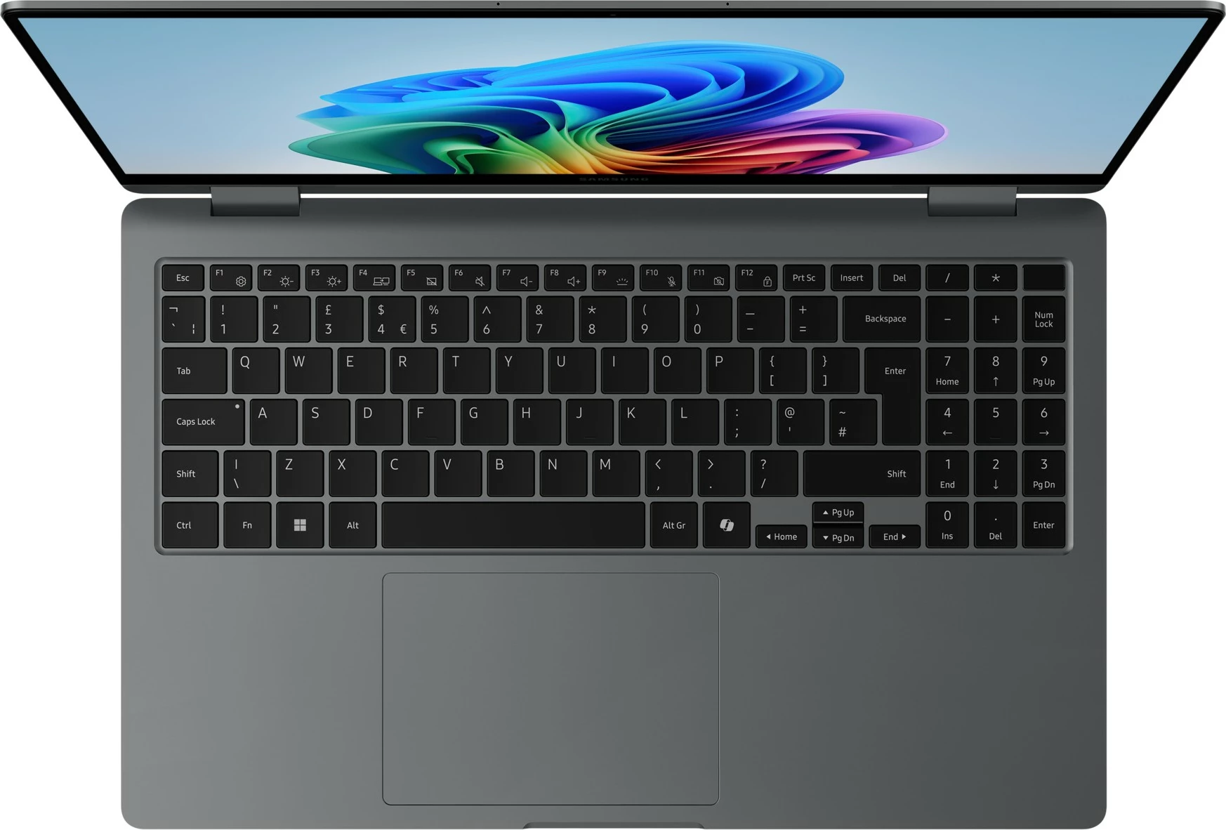 Prenosnik Samsung Galaxy Book5 360 CU7 258V, 32 GB RAM, 512 GB SSD, siv