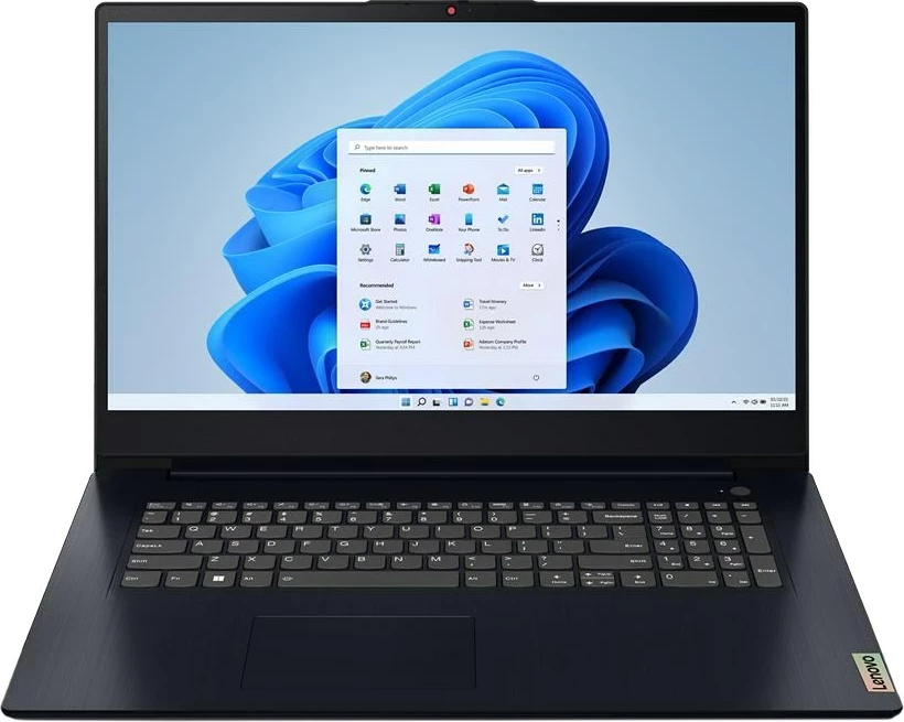 Prenosnik Lenovo IdeaPad 3, 17,3", Intel Core i5-1235U, 8 GB RAM, 512 GB SSD, modro