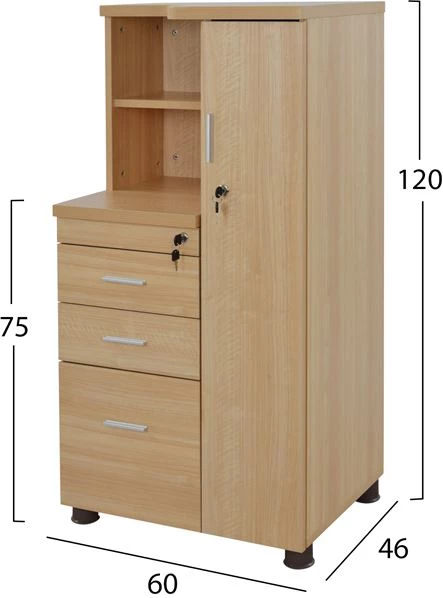 Profesionalna pisarniška omara-garderoba v barvi hrasta FH2052.01R 60x46x120