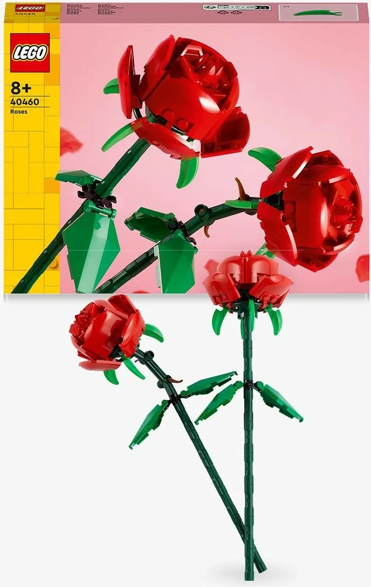 Kreativen in dekorativen komplet LEGO Iconic Roses, 120 delov, večbarven