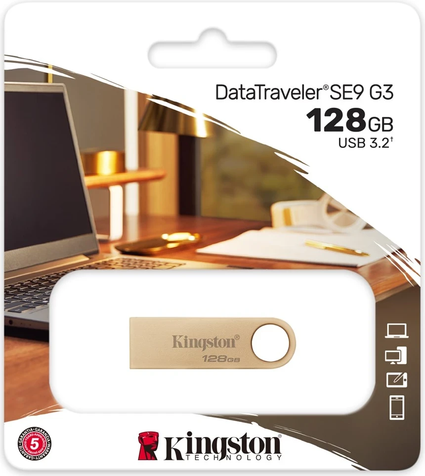 Prenosni USB 128GB, 220MB/s, kovinski, USB 3.2 Gen 1 Kingston DataTraveler SE9 G3