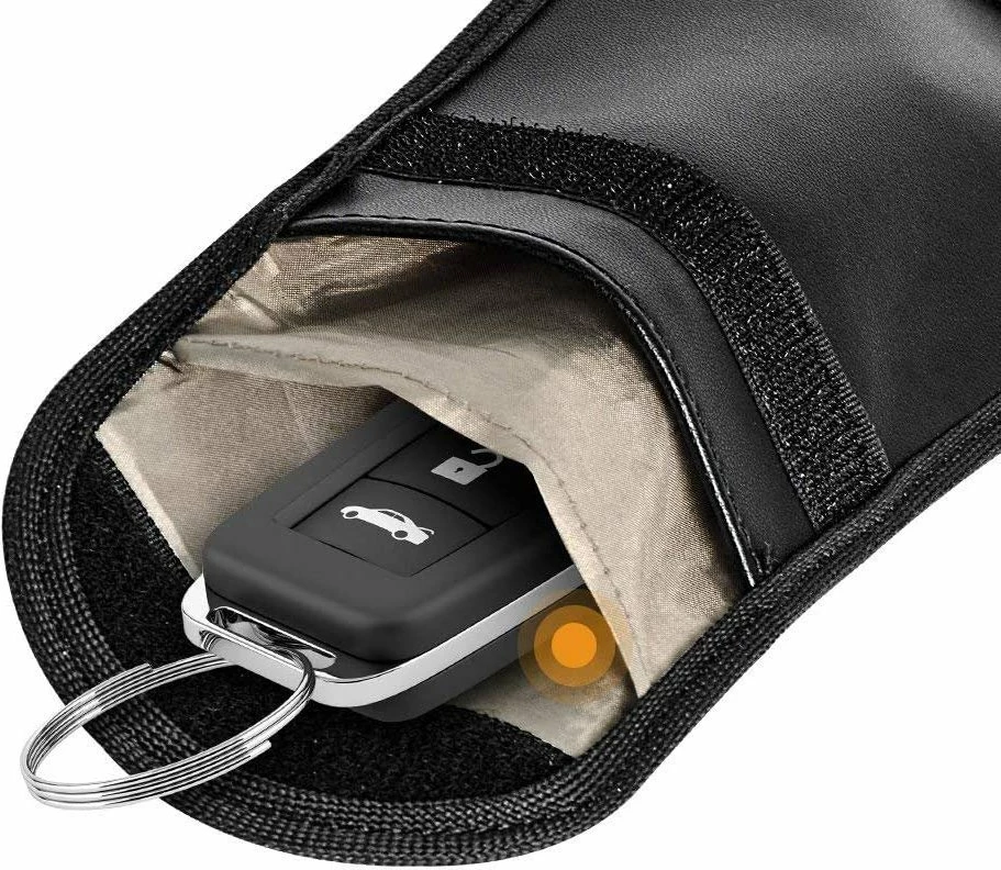 Zaščitni ovitek proti kraji za avtomobilske ključe Hurtel, Faraday škatla, 14x10 cm, črn