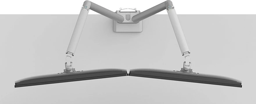 Dvojni nosilec za monitor, Neomounts DS70-250SL2, Clamp/Grommet, 9 kg, 43,2 cm (17"), 81,3 cm (32"), 100 x 100 mm, srebrn