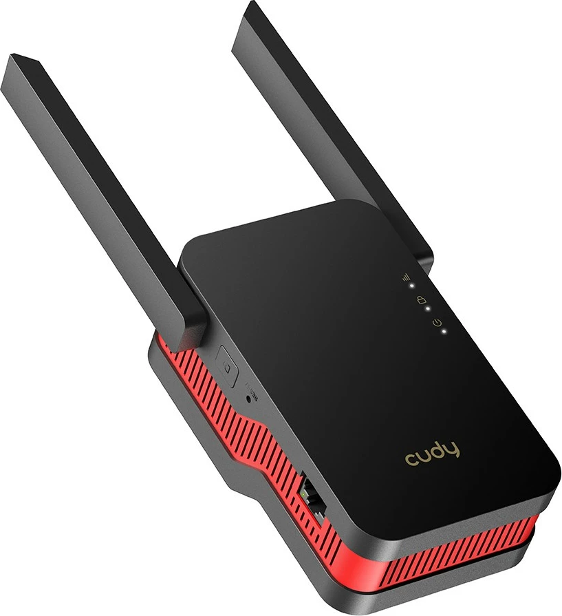 Zmogljiv repeater Cudy RE3000, 574,2402 Mbit/s, črn, rdeč