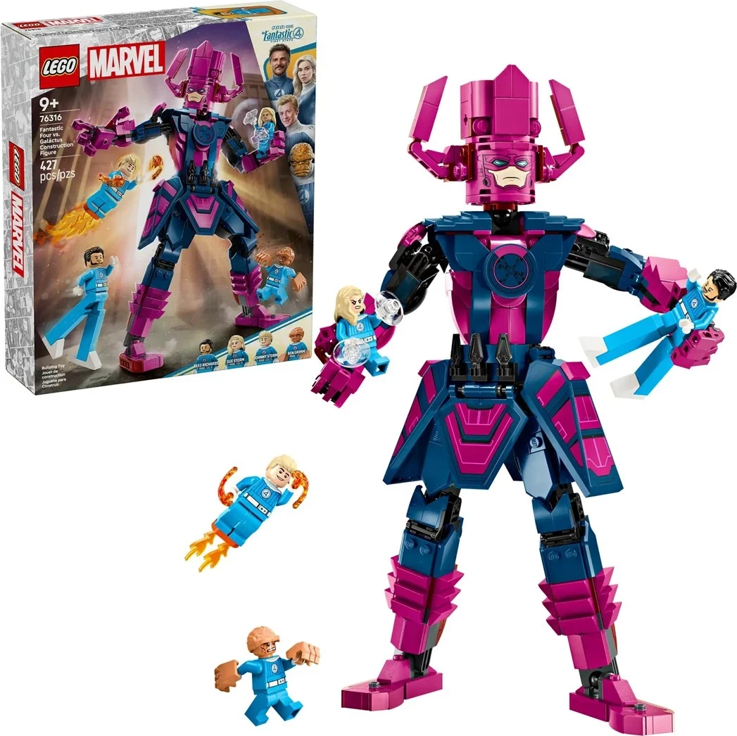 Set za sestavljanje Fantastic Four proti Galactusu, LEGO Marvel 76316, 427 kosov, 4 minifigure