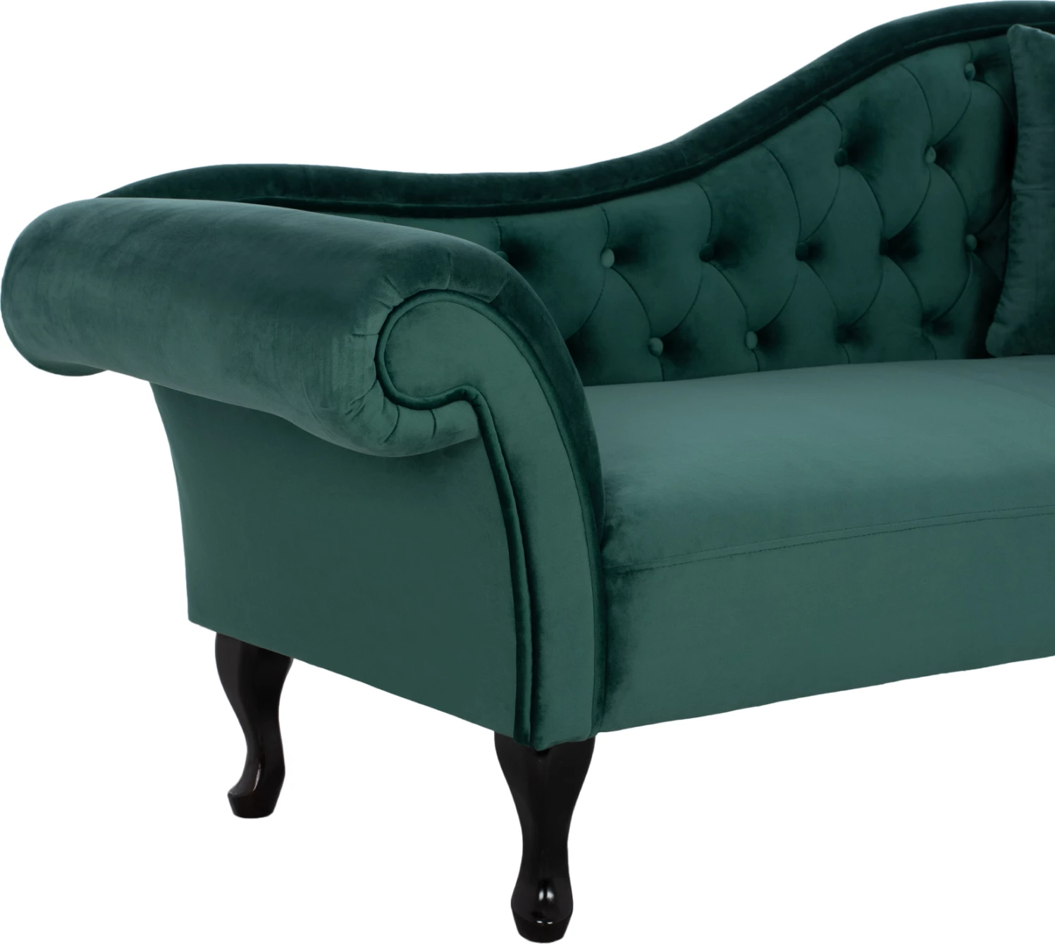 Chesterfield ležalnik Niovi FH3008.03 cipresni žamet desni naslon 187x61x82