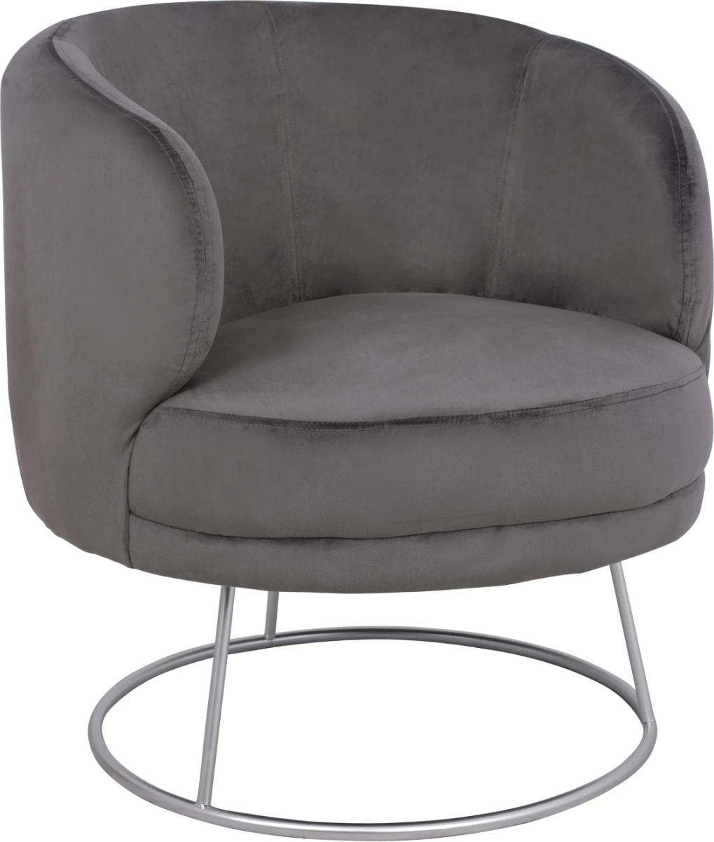 Fotelj Arien FH8403.01, žamet siva, srebrna osnova 80x75x82cm