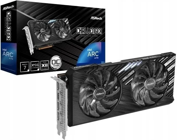 Grafična kartica Intel Arc A770 Challenger SE OC ASRock, 16 GB, črna