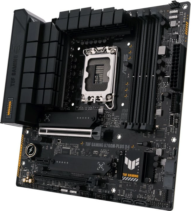 Matična plošča ASUS TUF GAMING B760M-PLUS D4, Intel, LGA 1700, DDR4, 128 GB