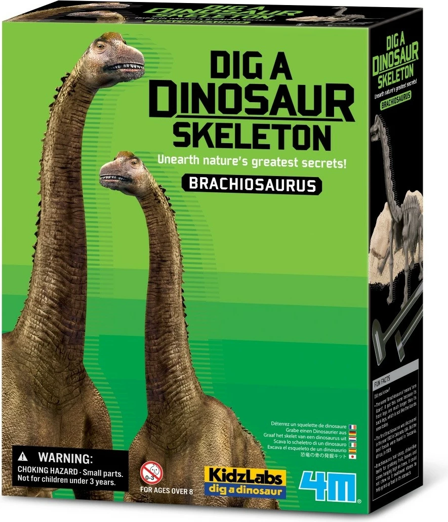 Arheološki komplet za izkopavanje dinozavra Brachiosaurus, 28 cm, KidzLabs 4m, za otroke