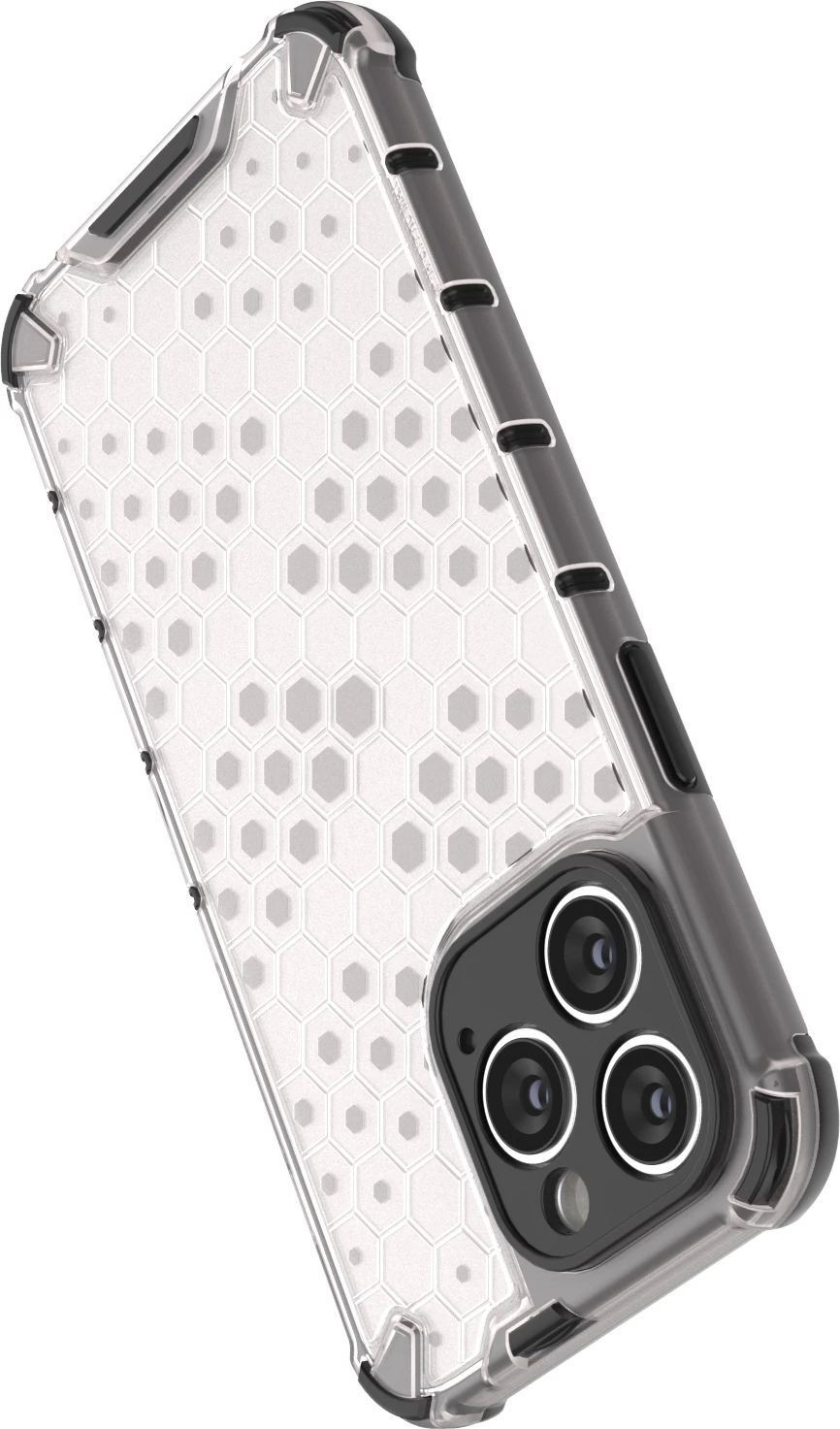 Ovitek Honeycomb Hurtel za iPhone 14 Pro, črn