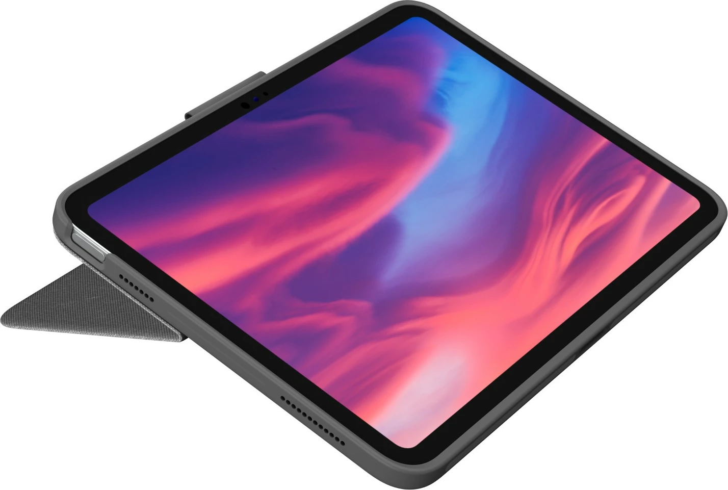 Torbica z tipkovnico Logitech Combo Touch, QWERTZ, nemščina, z drsno ploščico, siva
