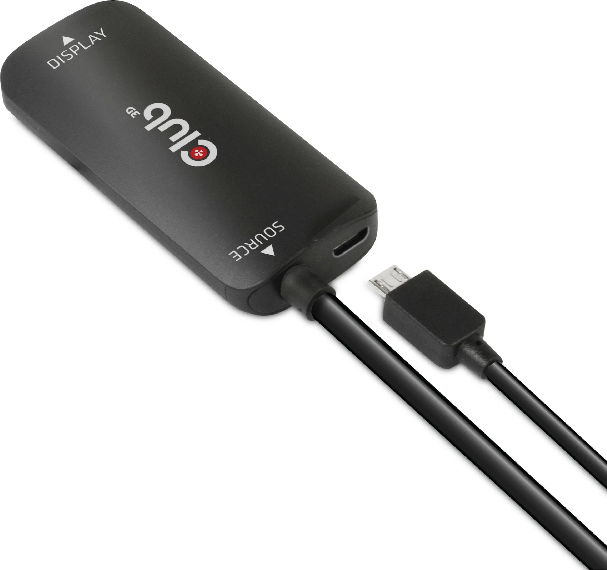 Aktivni adapter HDMI + MicroUSB v DisplayPort 4K 120Hz, 1 m, črn Club3D