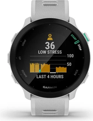 Pametna ura Forerunner 55, 42 mm, GPS, iOS, Garmin, bela