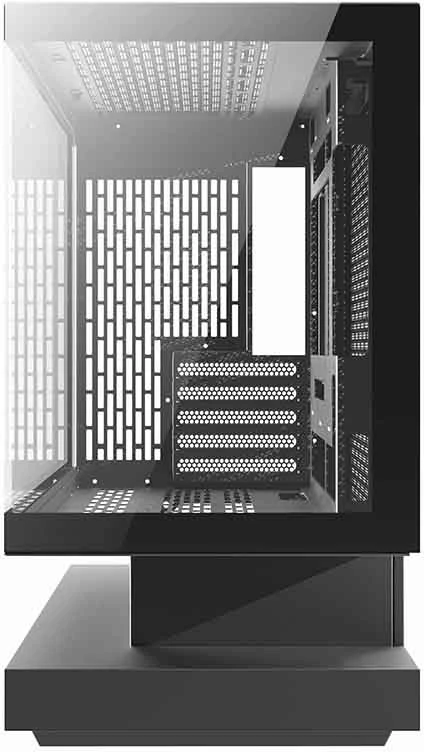Računalniško ohišje Darkflash F1, midi tower M-ATX/ITX, kaljeno steklo, 6 ventilatorjev ARGB, črno, komplet