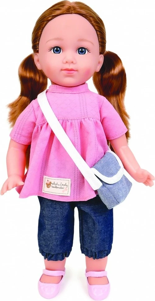 Funkcionalna lutka Natalia, Artyk 185656, 36 cm, z zvokom in pesmimi, rožnata tunika