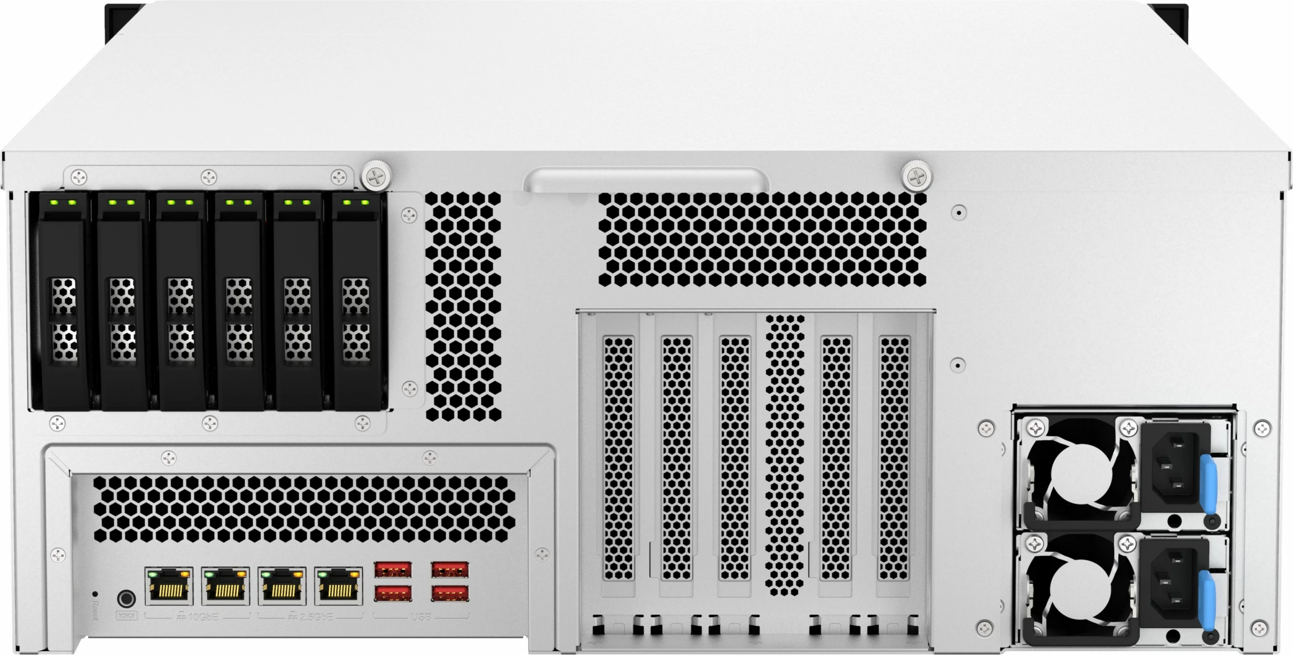 NAS profesional QNAP TS-H3087XU-RP, Xeon E-2378, 64GB DDR4, Rack 4U