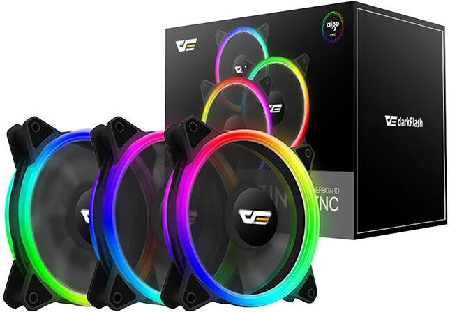 Set tihi ventilatorji z ARGB Darkflash DR12 Pro 3in1, 120x120 mm, črni