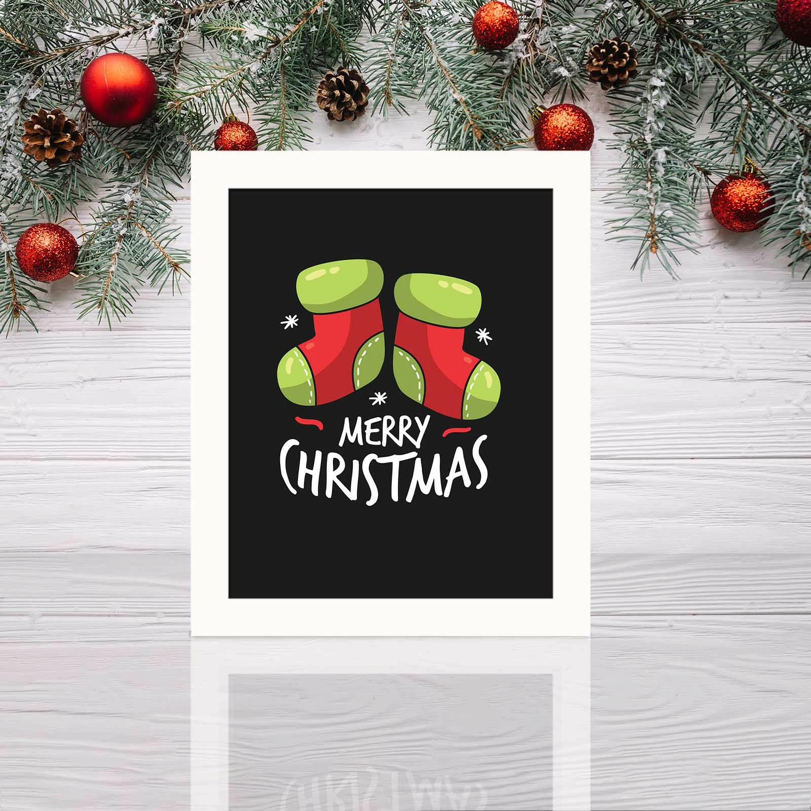 Dekorativna slika z okvirjem iz MDF, večbarvna, BCTNOEL-008