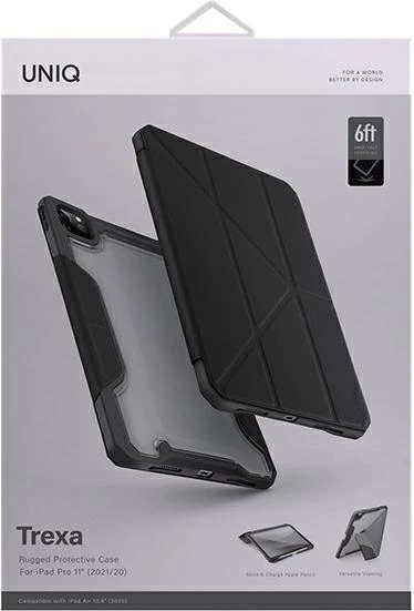 Zaščitni ovitek Trexa UNIQ za iPad Pro 11" 2021/2020, črn