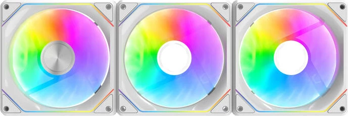 Set ventilatorjev za računalnik Darkflash Gauss G24 3IN1, ARGB, bel