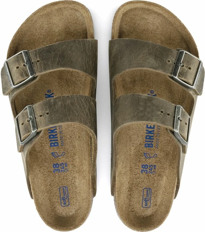 Flip-flop Arizona z mehkimi podplatom, Birkenstock, zelene, za ženske/moške