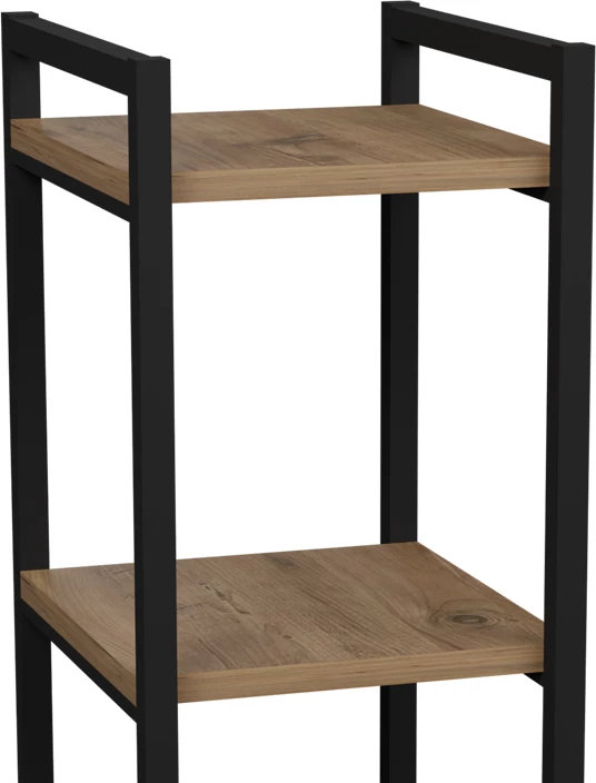 Polica iz kovine in melamina, naravna barva, 33x28x70 cm