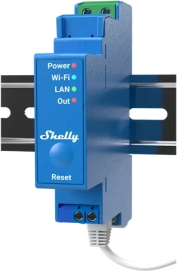 Solidno rele Shelly Pro 1, modro, 802.11b/g/n, Wi‑Fi 4